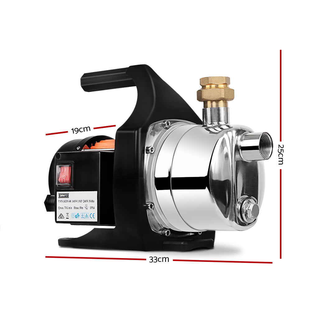 Giantz Garden Water Pump High Pressure 1500W Max. Tank Rain Farm Irrigation House PUMP-GARDEN-1500