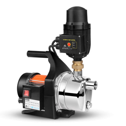 Giantz Garden Water Pump 1500W Max. High Pressure Tank Rain Farm Irrigation Black PUMP-GARDEN-1500-TPC