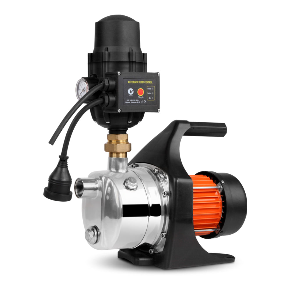 Giantz Garden Water Pump 1500W Max. High Pressure Tank Rain Farm Irrigation Black PUMP-GARDEN-1500-TPC