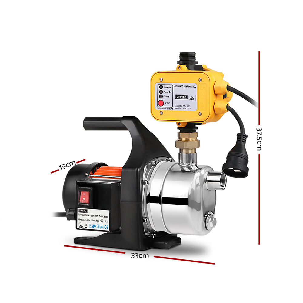 Giantz Garden Water Pump High Pressure 1500W Max. Tank Rain Farm Irrigation House Yellow PUMP-GARDEN-1500-YEL