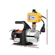 Giantz Garden Water Pump High Pressure 1500W Max. Tank Rain Farm Irrigation House Yellow