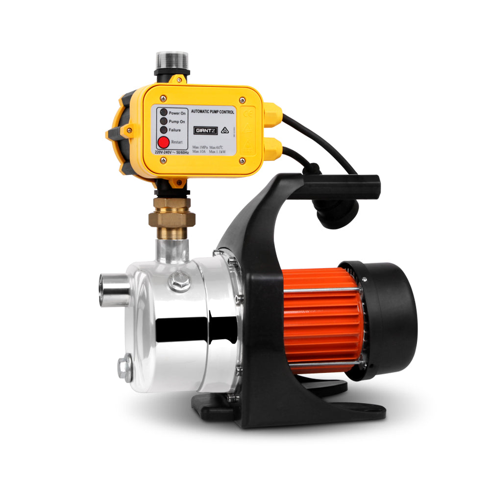 Giantz Garden Water Pump High Pressure 1500W Max. Tank Rain Farm Irrigation House Yellow PUMP-GARDEN-1500-YEL