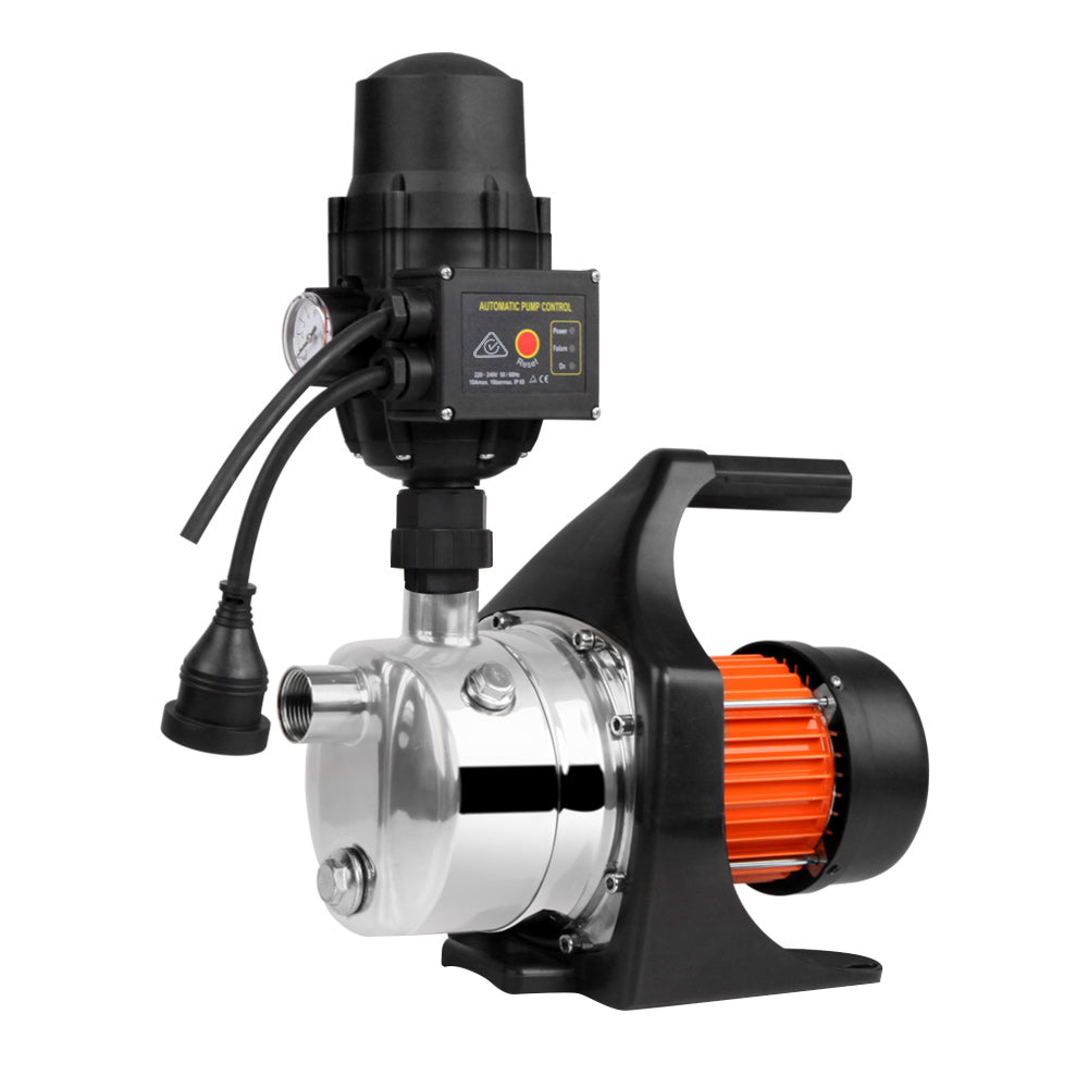Giantz Garden Water Pump High Pressure 800W Max. Tank Rain Farm Irrigation House Black PUMP-GARDEN-800-TPC