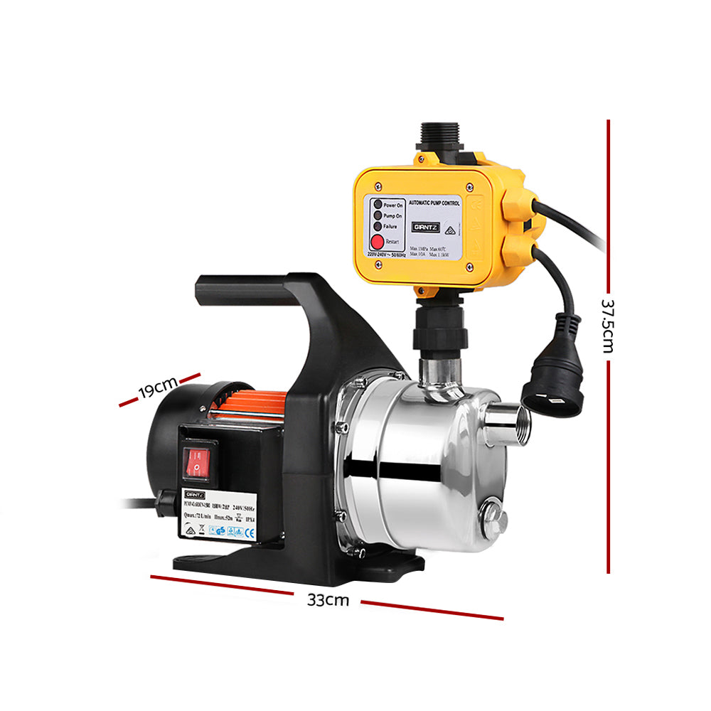 Giantz Garden Water Jet Pump High Pressure 800W Max. Tank Rain Farm Irrigation Yellow PUMP-GARDEN-800-YEL