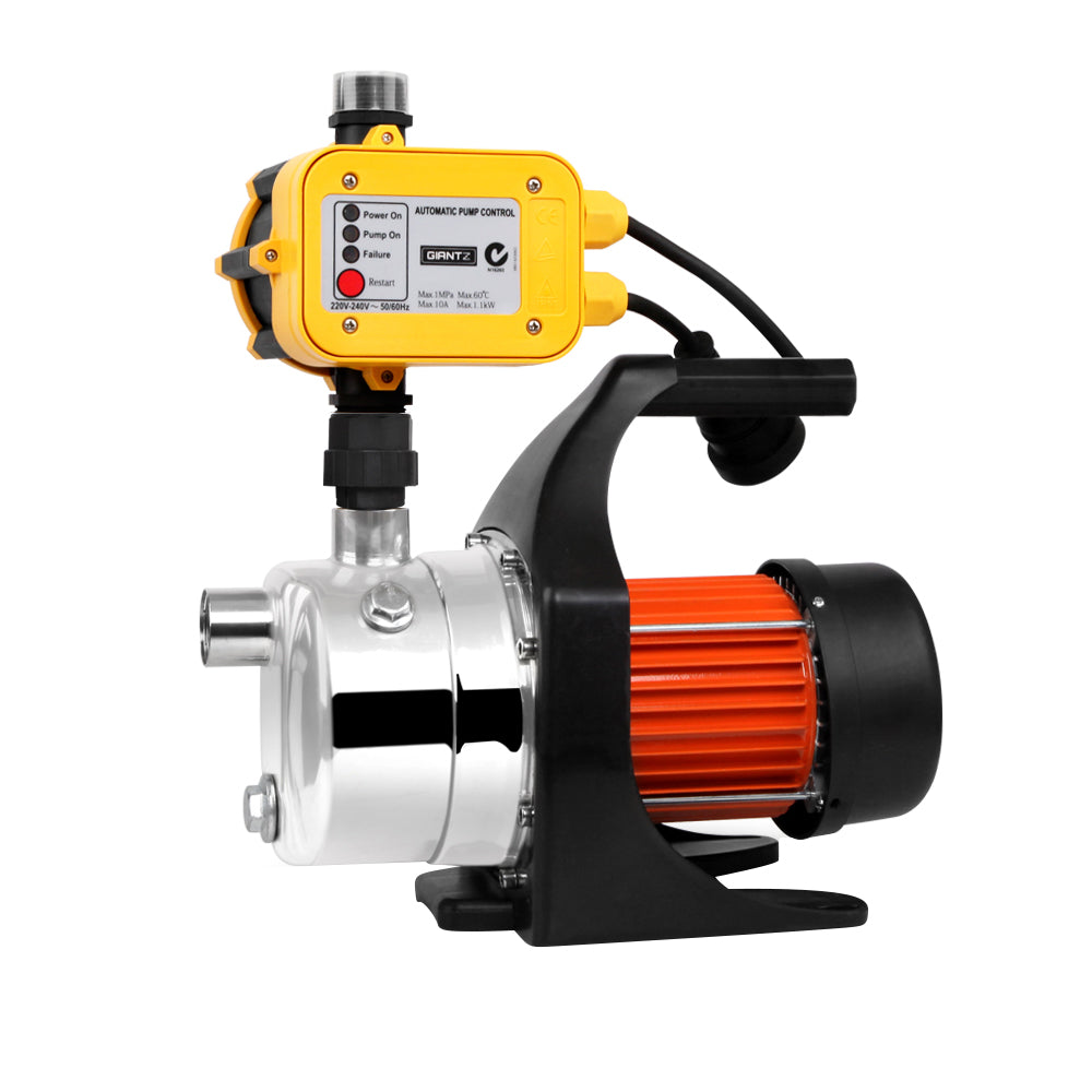 Giantz Garden Water Jet Pump High Pressure 800W Max. Tank Rain Farm Irrigation Yellow PUMP-GARDEN-800-YEL