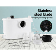 Giantz Macerator Sewerage Pump Waste Water Marine Toilet Disposal Unit Clean PUMP-MAC-400-WH