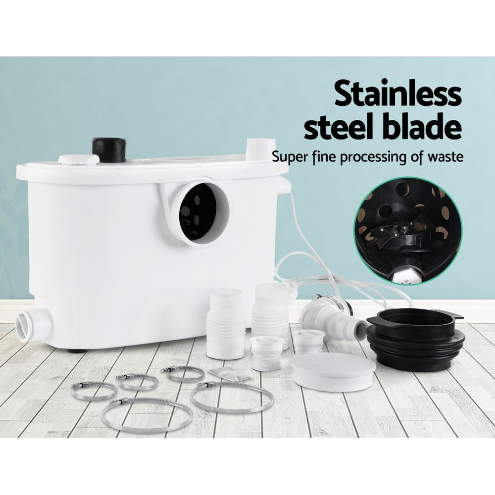 Giantz Macerator Sewerage Pump Waste Water Marine Toilet Disposal Unit Clean PUMP-MAC-400-WH