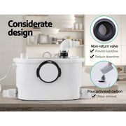 Giantz Macerator Sewerage Pump Waste Water Marine Toilet Disposal Unit Clean PUMP-MAC-400-WH