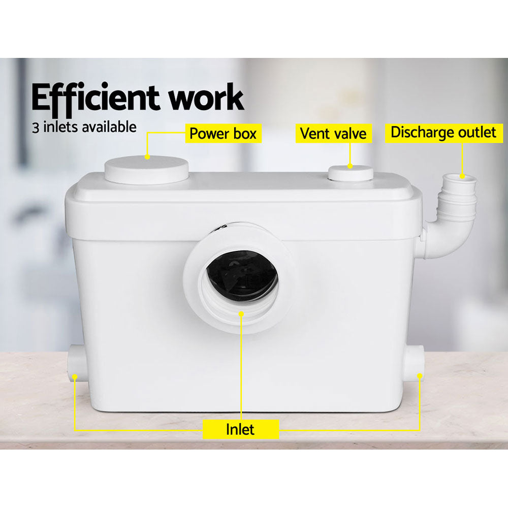 Giantz Macerator Sewerage Pump Waste Water Marine Toilet Disposal Unit Laundry PUMP-MAC-600