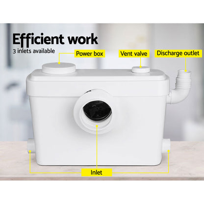Giantz Macerator Sewerage Pump Waste Water Marine Toilet Disposal Unit Laundry PUMP-MAC-600