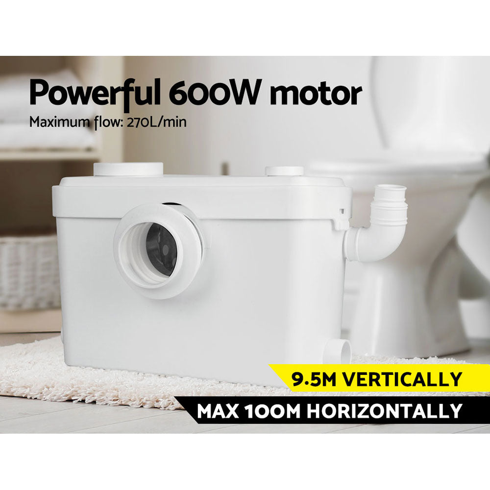 Giantz Macerator Sewerage Pump Waste Water Marine Toilet Disposal Unit Laundry PUMP-MAC-600