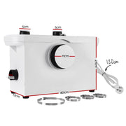 Giantz Macerator Sewerage Pump Waste Water Marine Toilet Disposal Laundry Unit PUMP-MAC-600-WH