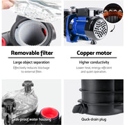 Giantz Pool Pump Swimming Pump Water 1200W Max. 1.6HP Electric Circulation Spa Filter PUMP-POOL-MAX1200