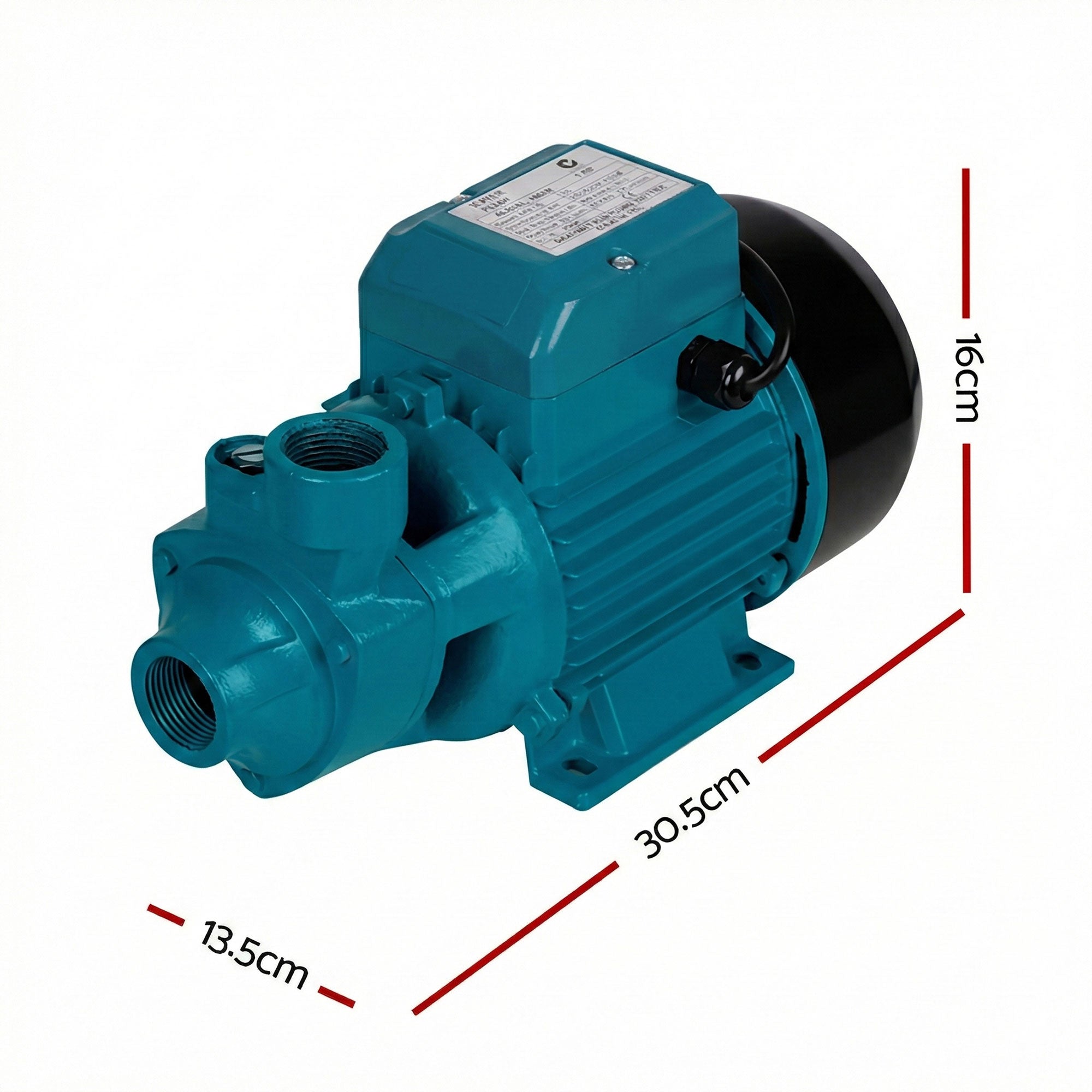 Giantz Peripheral Water Pump Garden Boiler Car Wash Auto Irrigation House QB80 PUMP-QB80-BU