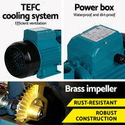 Giantz Peripheral Water Pump Garden Boiler Car Wash Auto Irrigation House QB80 PUMP-QB80-BU