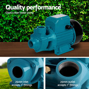 Giantz Peripheral Water Pump Garden Boiler Car Wash Auto Irrigation House QB80 PUMP-QB80-BU