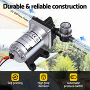 Giantz 12V Water Pump High Pressure Fast Self Priming 11.3L with Auto Switch for RV Caravan Boat PUMP-RV-11-SL