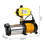 Giantz 2000W Max 4-Stage Garden Water Pump High Pressure Irrigation Booster Pump, Automatic Multi-Stage PUMP-ST4-20-OG-YEL