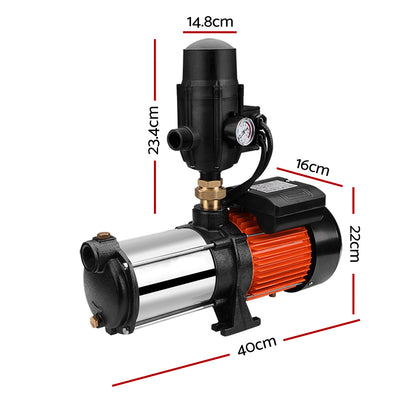 Giantz 1800W Max 5-Stage Garden Water Pump High Pressure Irrigation Booster Pump, Automatic Multi-Stage PUMP-ST5-1800W-TPC