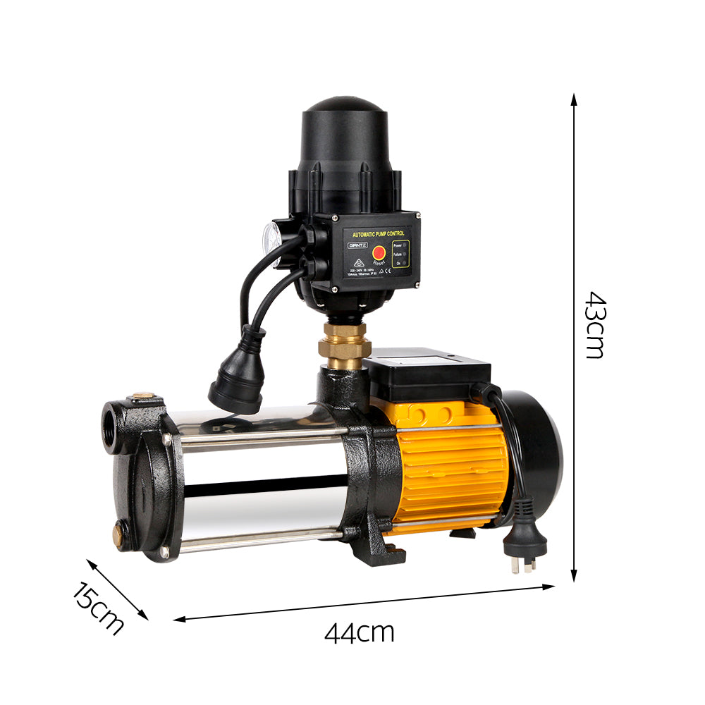 Giantz Garden Water Pump High Pressure 2500W Max 5-Stage Tank Irrigation Transfer Booster Pump Black PUMP-ST5-25-OG-TPC