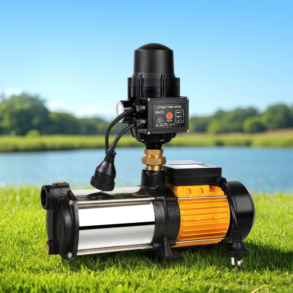 Giantz Garden Water Pump High Pressure 2500W Max 5-Stage Tank Irrigation Transfer Booster Pump Black PUMP-ST5-25-OG-TPC