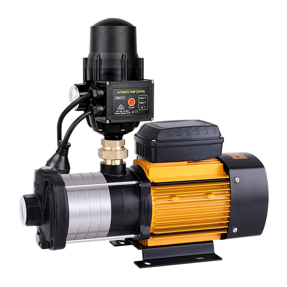 Giantz Garden Water Pump High Pressure 2000W Max 5-Stage Tank Irrigation Transfer Booster Pump Black PUMP-ST5-SS-OG-TPC