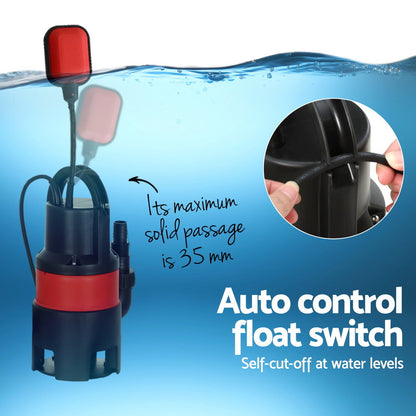Giantz Garden Submersible Pump 400W Dirty Water Bore Tank Well Steel Sewerage PUMP-SUBM-400