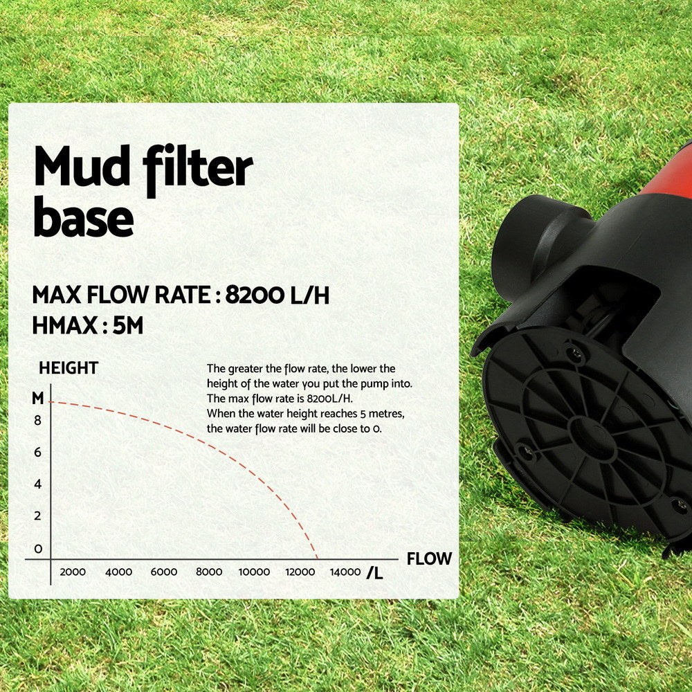 Giantz Garden Submersible Pump 400W Dirty Water Bore Tank Well Steel Sewerage PUMP-SUBM-400