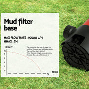 Giantz Garden Submersible Pump 550W Dirty Water Bore Tank Well?Steel Sewerage PUMP-SUBM-550