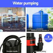 Giantz 750W Water Pump Dirty Submersible Sump Swim Pool Flooding Pond Clean PUMP-SUBM-750