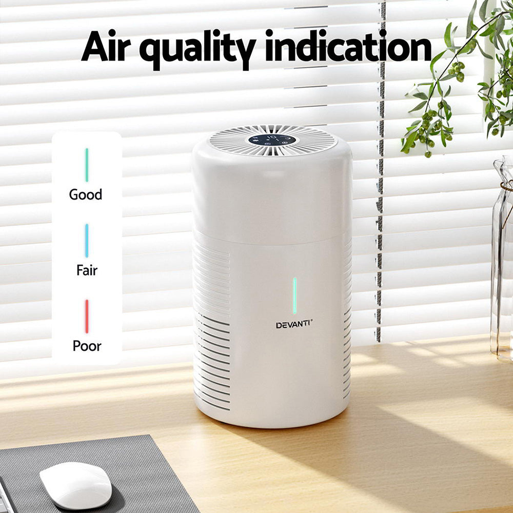 Devanti Air Purifier 3-layer HEPAh11 Filter Home Freshener Carbon PM2.5 Remover PURI-D-300A-FT