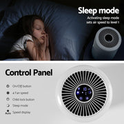 Devanti Air Purifier 3-layer HEPAh11 Filter Home Freshener Carbon PM2.5 Remover PURI-D-300A-FT