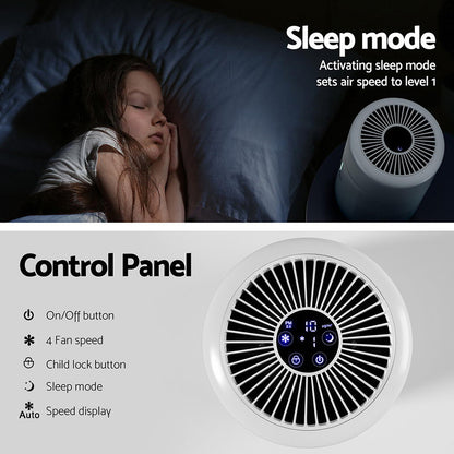 Devanti Air Purifier 3-layer HEPAh11 Filter Home Freshener Carbon PM2.5 Remover PURI-D-300A-FT