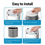 Devanti Air Purifier 3-layer HEPAh11 Filter Home Freshener Carbon PM2.5 Remover PURI-D-300A-FT