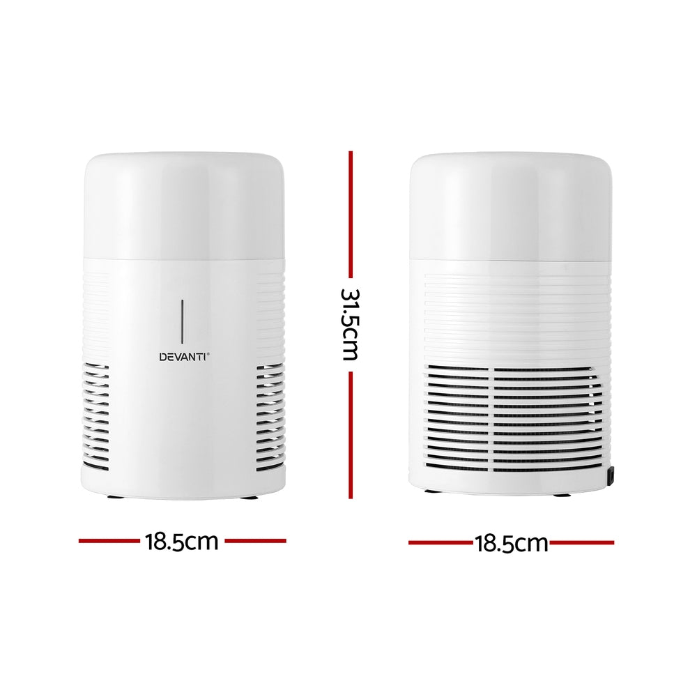 Devanti Air Purifier HEPA Filter Home Purifiers Dust Sensor PM2.5 Remover PURI-D-300A-WH