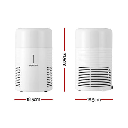 Devanti Air Purifier HEPA Filter Home Purifiers Dust Sensor PM2.5 Remover PURI-D-300A-WH