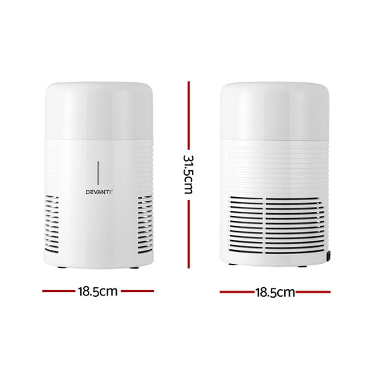 Devanti Air Purifier HEPA Filter Home Purifiers Dust Sensor PM2.5 Remover PURI-D-300A-WH