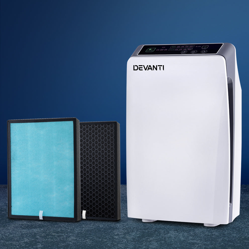 Devanti Air Purifier 4 Stage HEPA w/Replacement Filter PURI-D-501-FT