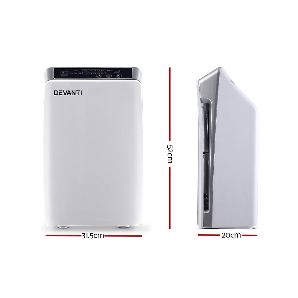 Devanti Air Purifier 4 Stage HEPA Filter PURI-D-501-WH