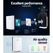 Devanti Air Purifier 3 Stage HEPA w/Replacement Filter PURI-D-505-FT