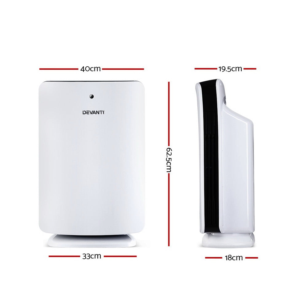Devanti Air Purifier 3 Stage HEPA Filter PURI-D-505-WH