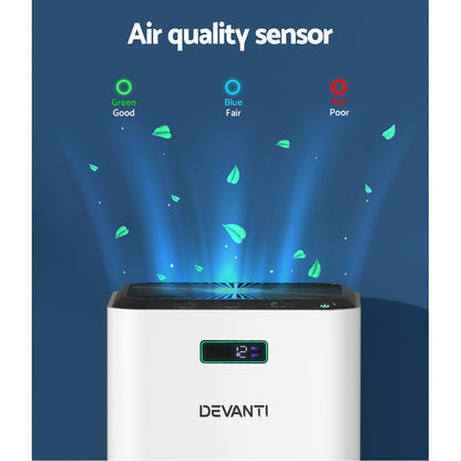 Devanti Air Purifier Home Purifiers HEPA Filter PURI-D-510A-WH