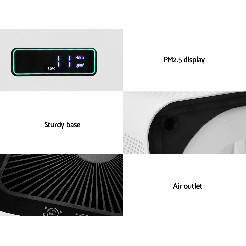 Devanti Air Purifier Home Purifiers HEPA Filter PURI-D-510A-WH