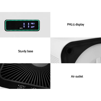 Devanti Air Purifier Home Purifiers HEPA Filter PURI-D-510A-WH