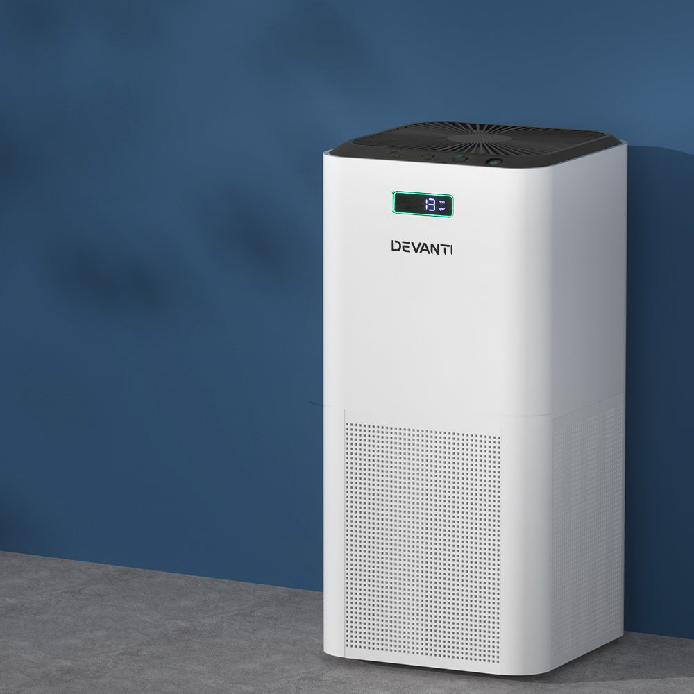 Devanti Air Purifier Home Purifiers HEPA Filter PURI-D-510A-WH