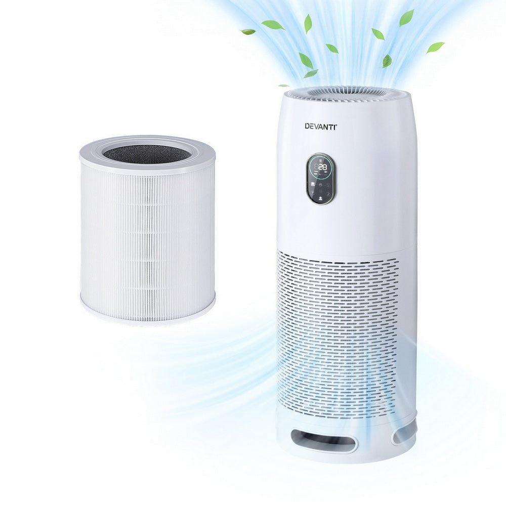 Devanti Air Purifier 4 Stage HEPA w/Replacement Filter PURI-D-850A-FT