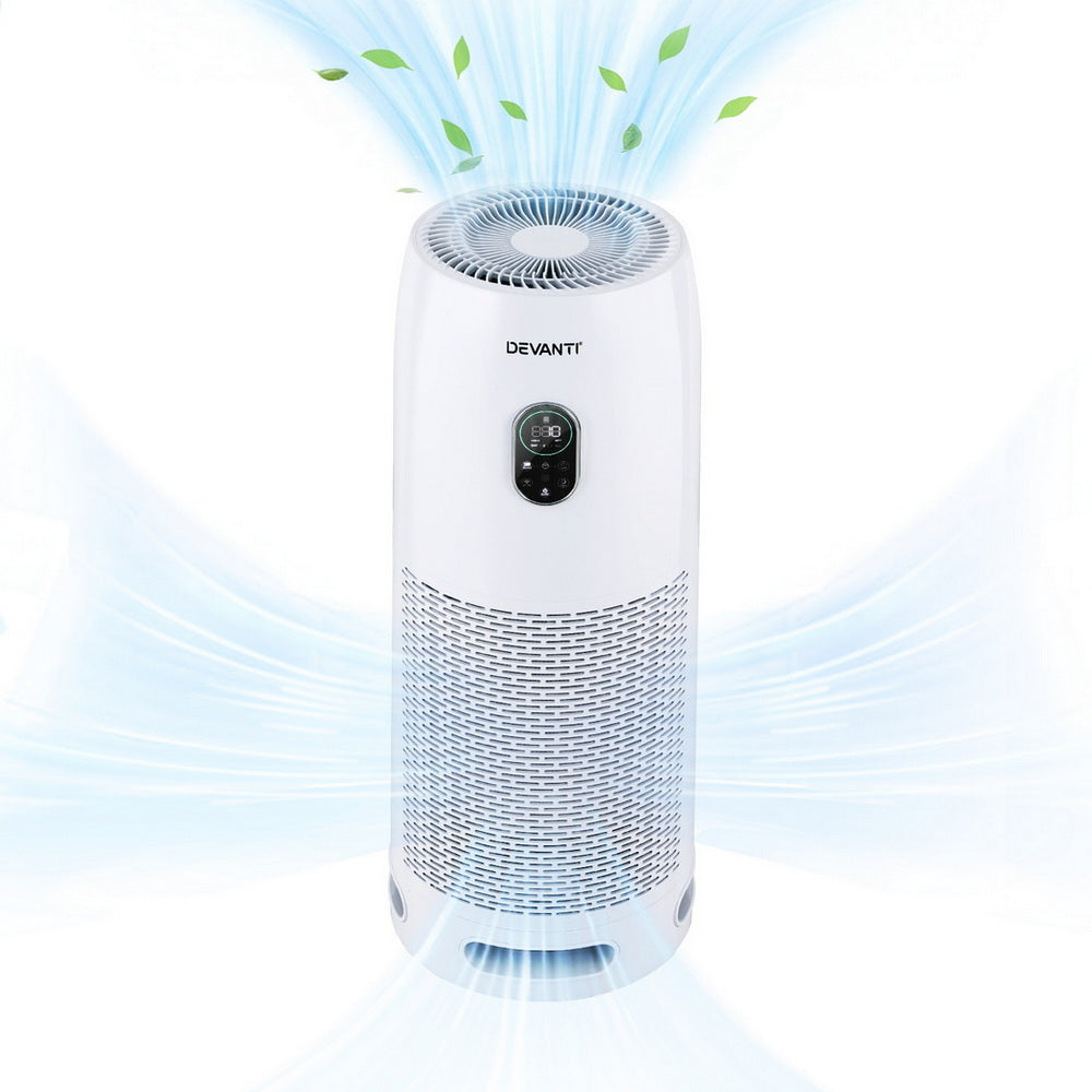 Devanti Air Purifier 4-Layer HEPA Filter White PURI-D-850A-WH