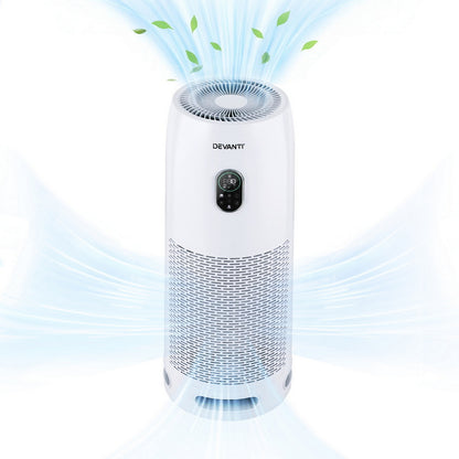 Devanti Air Purifier 4-Layer HEPA Filter White PURI-D-850A-WH