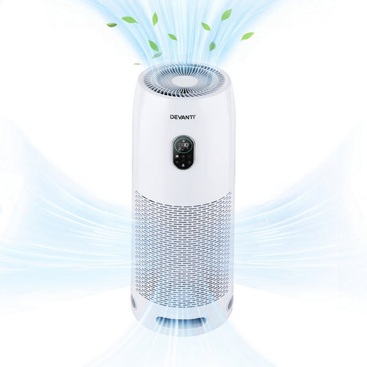 Devanti Air Purifier 4-Layer HEPA Filter White PURI-D-850A-WH