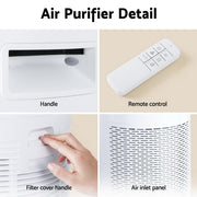 Devanti Air Purifier 4-Layer HEPA Filter White PURI-D-850A-WH